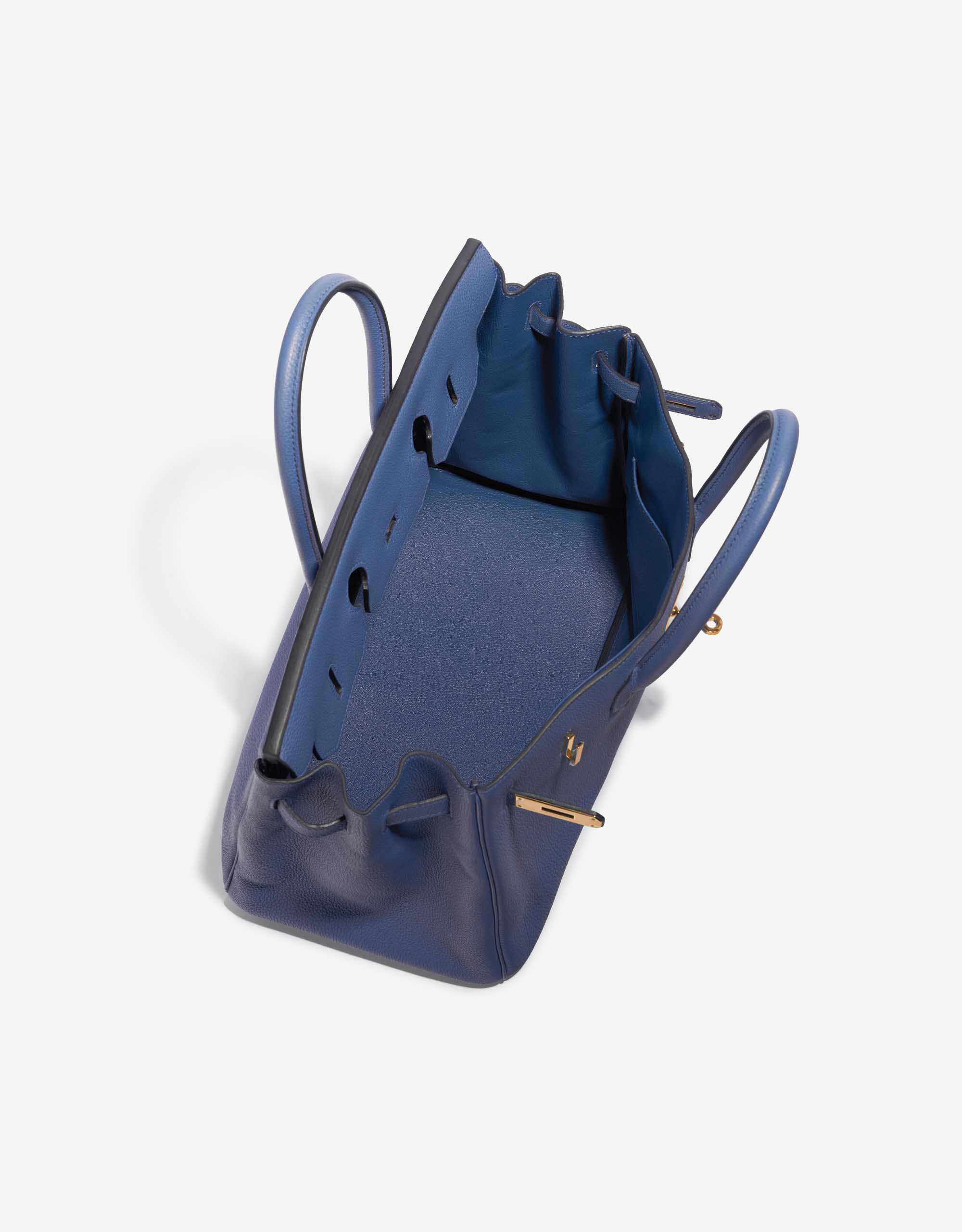 Hermes Birkin Handbag Blue Togo with Gold Hardware 35 Blue 77346542