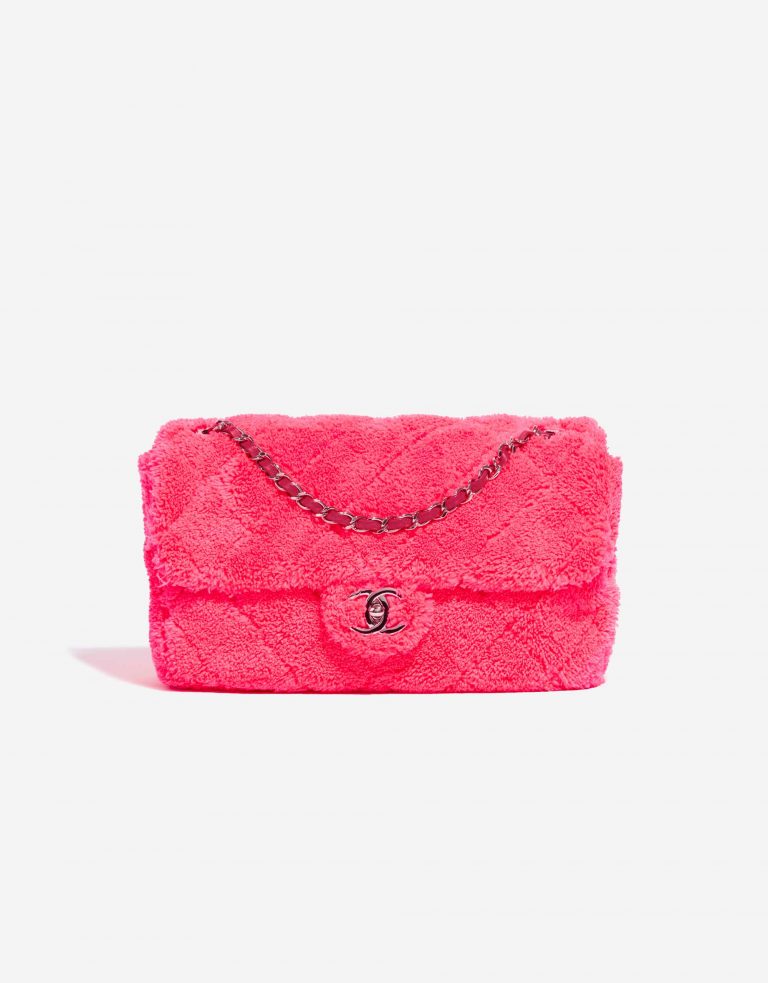 Pre-owned Chanel bag Timeless Jumbo Frottee Pink Pink Front | Sell your designer bag on Saclab.com