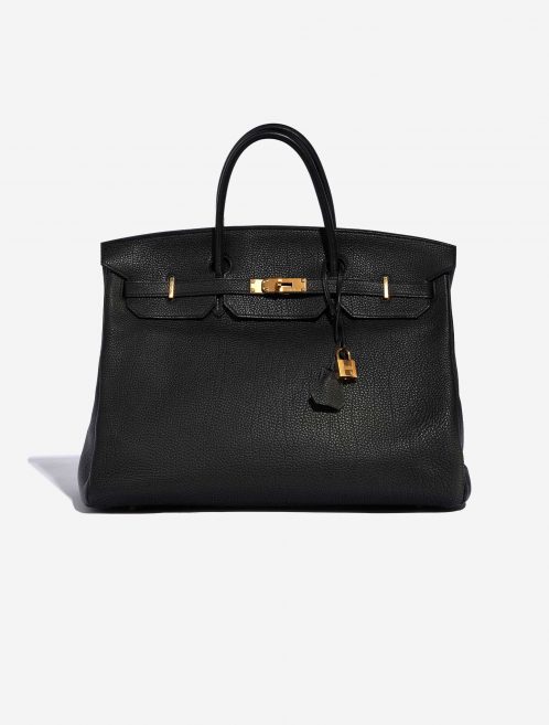 Pre-owned Hermès Tasche Birkin 40 Togo Schwarz Schwarz Front | Verkaufen Sie Ihre Designer-Tasche auf Saclab.com