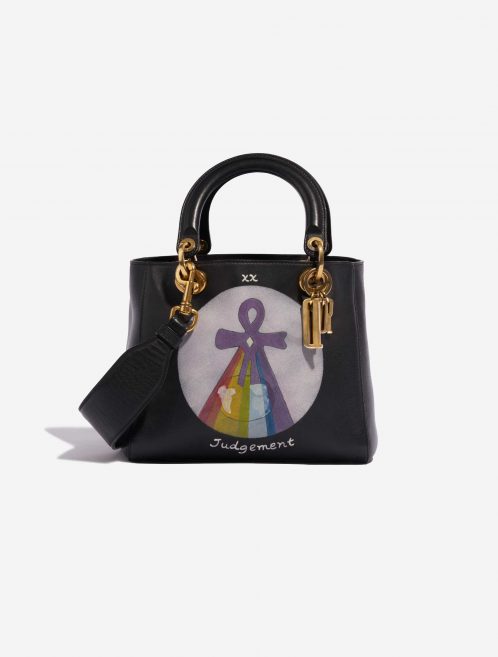 Dior Lady Medium Calf Black Black Front | Sell your designer bag on Saclab.com