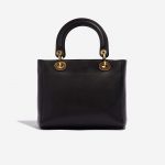 Pre-owned Dior bag Lady Medium Calf Black Black Back | Sell your designer bag on Saclab.com