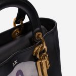 Pre-owned Dior bag Lady Medium Calf Black Black Detail | Sell your designer bag on Saclab.com