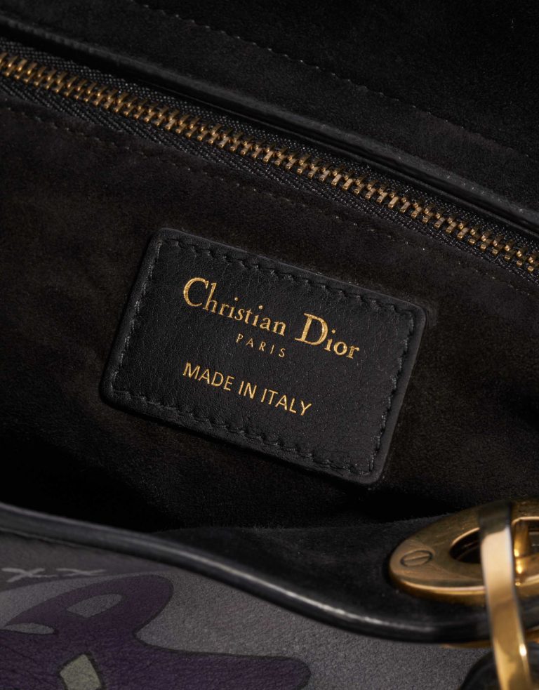 Pre-owned Dior bag Lady Medium Calf Black Black Front | Sell your designer bag on Saclab.com