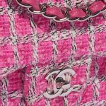 Pre-owned Chanel bag Timeless Jumbo Tweed Pink / White Pink, White Closing System | Sell your designer bag on Saclab.com