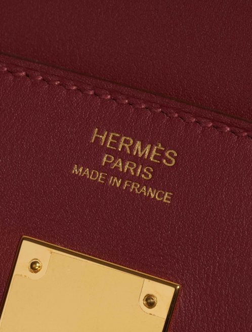 Pre-owned Hermès bag Birkin 30 Veau Jonathan Rouge Vif Red Logo | Sell your designer bag on Saclab.com