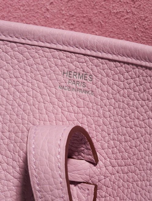 Pre-owned Hermès bag Evelyne 29 Clemence Mauve Sylvestre Rose Logo | Sell your designer bag on Saclab.com