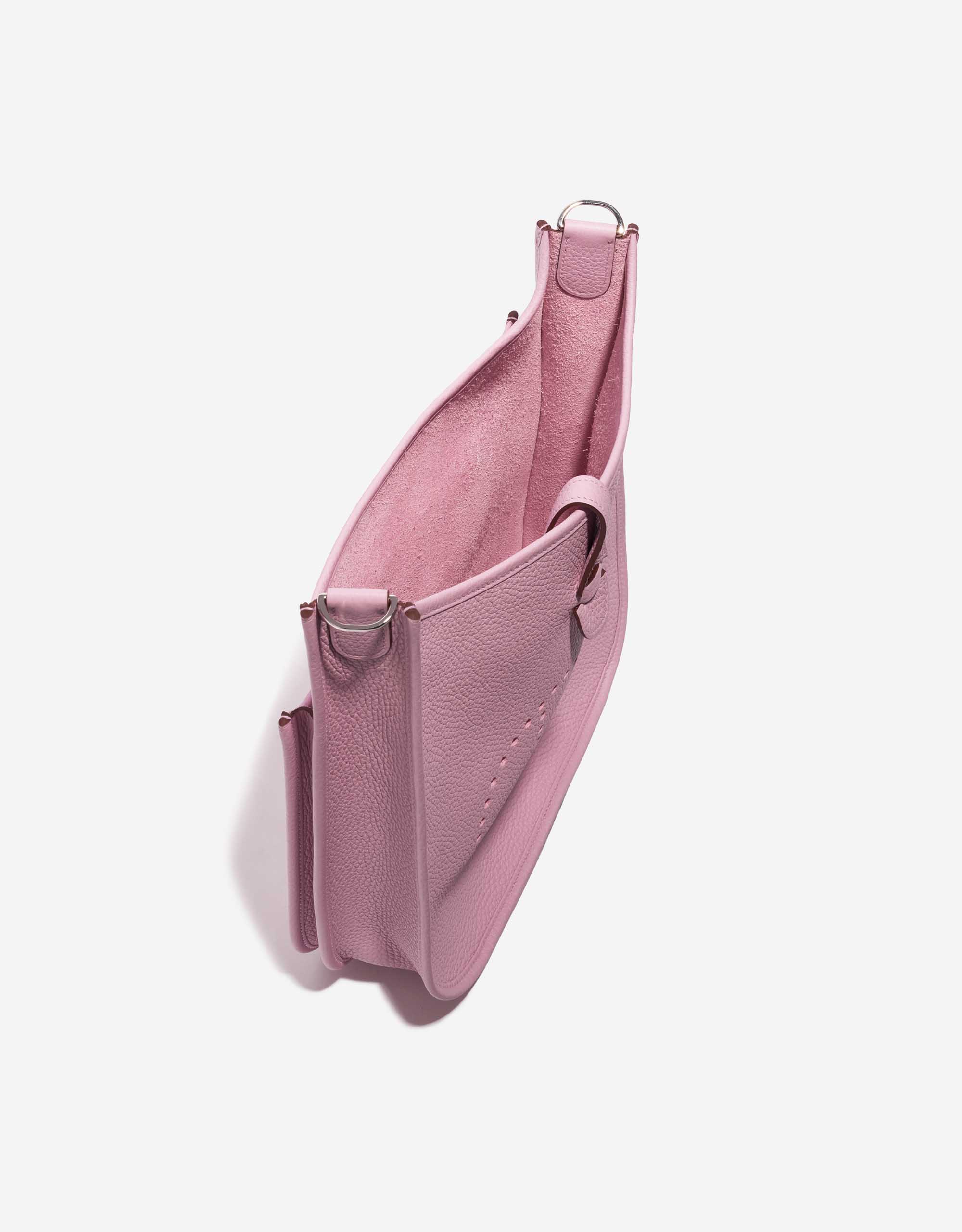 Pre-owned Hermès bag Evelyne 29 Clemence Mauve Sylvestre Rose Inside | Sell your designer bag on Saclab.com