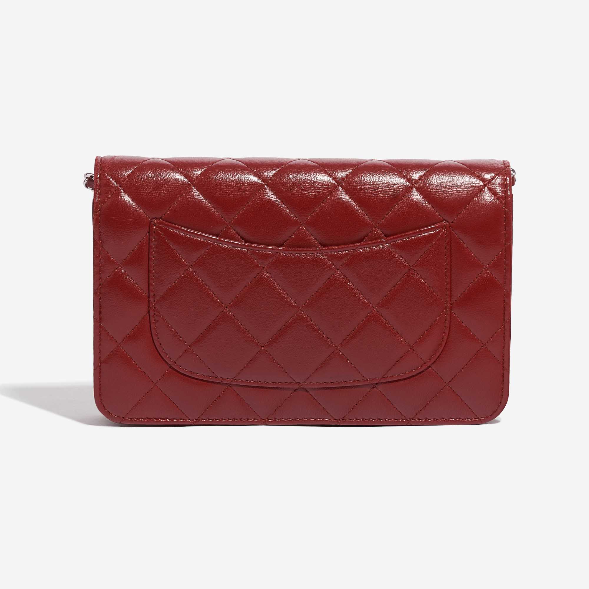 Chanel Red Quilted Lambskin Classic Wallet On Chain (WOC)