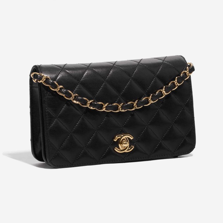 Pre-owned Chanel Tasche Timeless WOC Lammleder Schwarz Schwarz Side Front | Verkaufen Sie Ihre Designer-Tasche auf Saclab.com