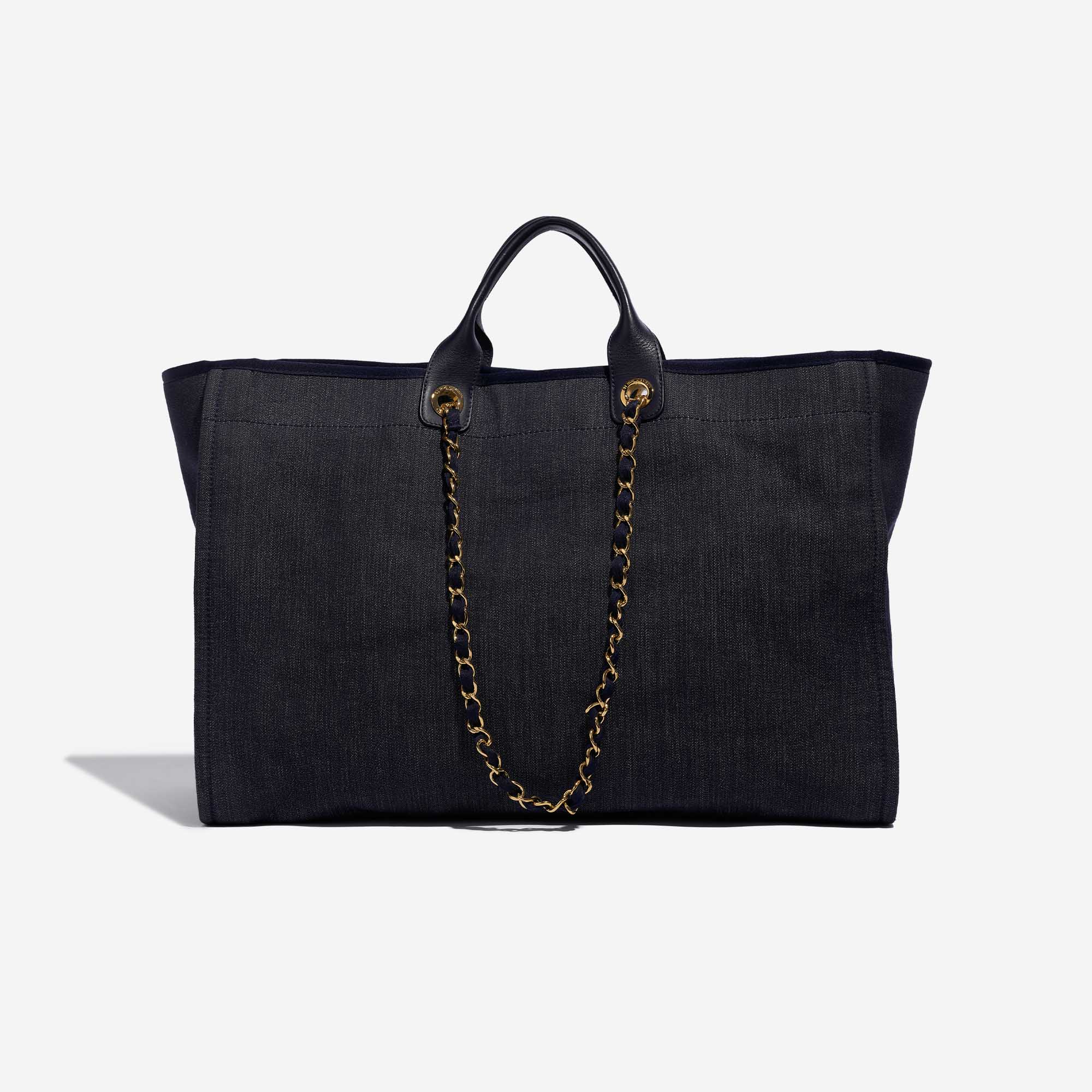 Gebrauchte Chanel Tasche Deauville Maxi Denim Blue Blue Back | Verkaufen Sie Ihre Designer-Tasche auf Saclab.com