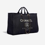Pre-owned Chanel bag Deauville Maxi Denim Blue Blue Side Front | Sell your designer bag on Saclab.com