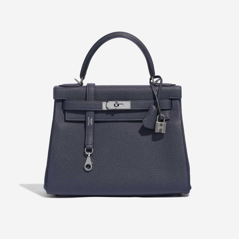 Pre-owned Hermès bag Kelly 28 Togo Blue Nuit Blue | Sell your designer bag on Saclab.com