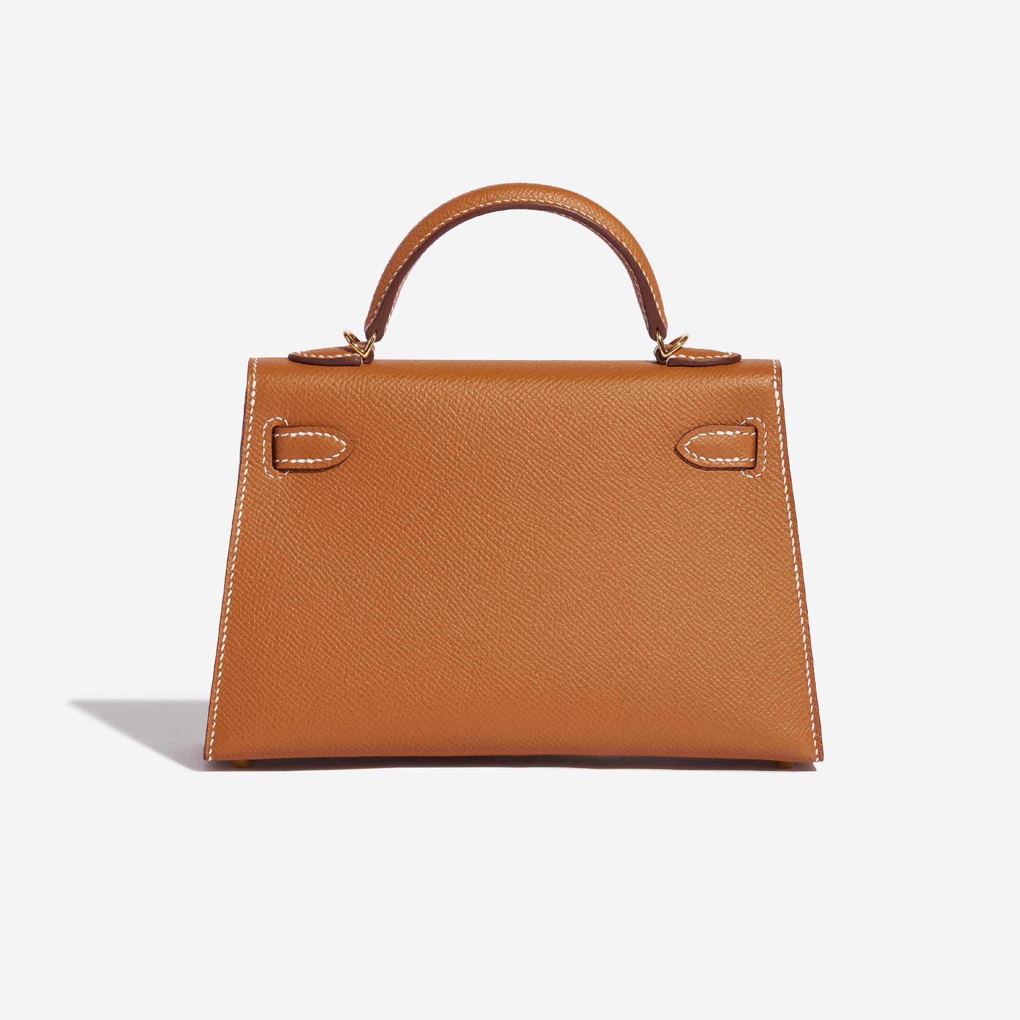 Pre-owned Hermès Tasche Kelly Mini Epsom Gold Brown Back | Verkaufen Sie Ihre Designer-Tasche auf Saclab.com