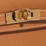 Pre-owned Hermès bag Kelly Mini Epsom Gold Brown Closing System | Sell your designer bag on Saclab.com