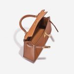 Pre-owned Hermès bag Kelly Mini Epsom Gold Brown Inside | Sell your designer bag on Saclab.com