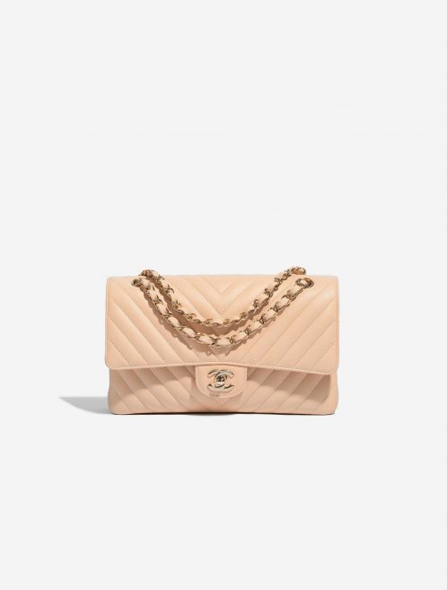 Pre-owned Chanel bag Timeless Medium Caviar Nude Beige Front | Sell your designer bag on Saclab.com