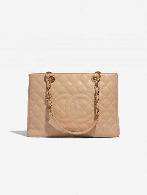 Pre-owned Chanel bag Shopping Tote GST Caviar Beige Beige Front | Sell your designer bag on Saclab.com