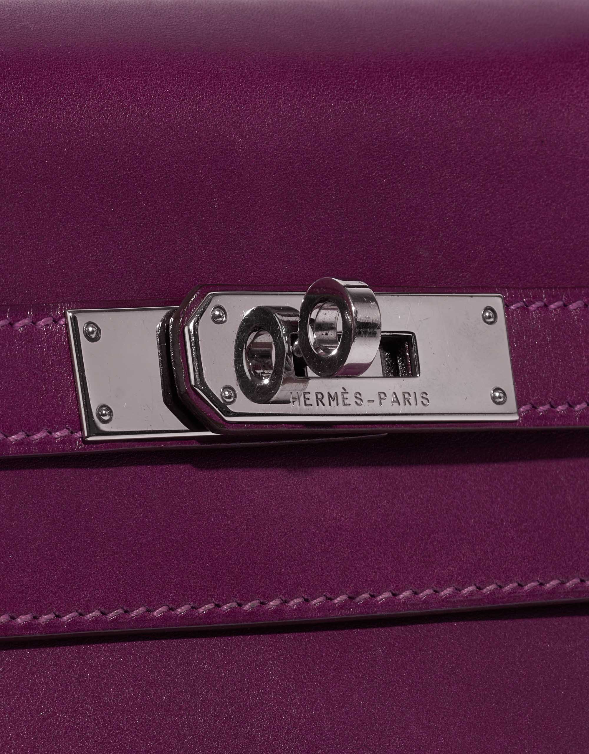 Kelly 35 bag in purple leather