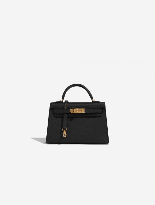 Sac d'occasion Hermès Kelly Mini Epsom Black Black Front | Vendez votre sac de créateur sur Saclab.com