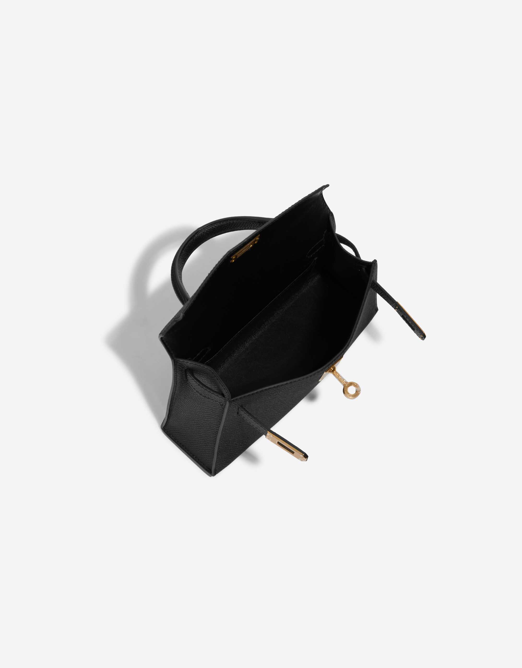 Pre-owned Hermès bag Kelly Mini Epsom Black Black Inside | Sell your designer bag on Saclab.com