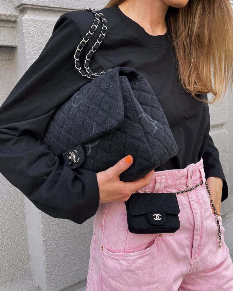 Chanel Jumbo Denim Grey Rabat Sac 2020 Micro Belt Bag | Annabel Rosendahl