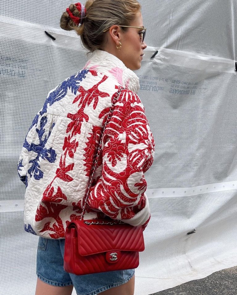 Chanel Red Chevron Chanel Flap Bag | Annabel Rosendahl