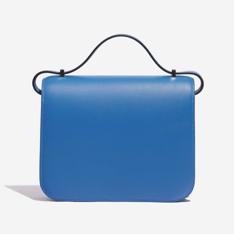 Pre-owned Hermès bag Constance 18 Swift Blue Mykonos / Blue Encre Blue Back | Sell your designer bag on Saclab.com