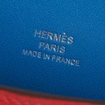 Pre-owned Hermès bag Kelly Mini Epsom Rose Extreme / Rouge de Coeur / Blue Zanzibar Red, Rose Logo | Sell your designer bag on Saclab.com
