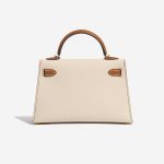Pre-owned Hermès bag Kelly Mini Epsom Craie / Gold Brown, Grey Back | Sell your designer bag on Saclab.com