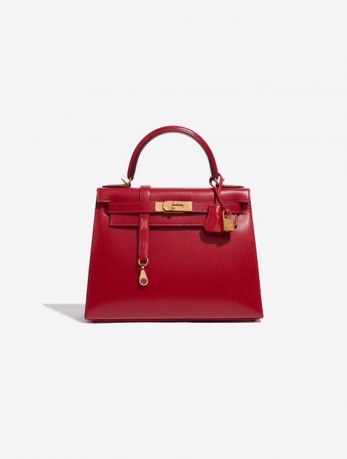 Gebrauchte Hermès Tasche Kelly 28 Tadelakt Rouge Vif Red Front | Verkaufen Sie Ihre Designer-Tasche auf Saclab.com