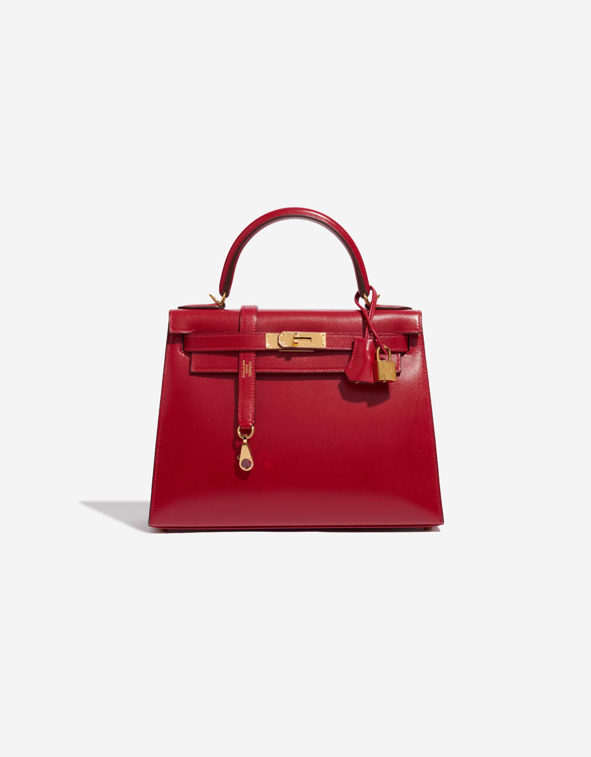 Hermès Kelly 28 Rouge Vif Veau Tadelakt GHW ○ Labellov ○ Buy and