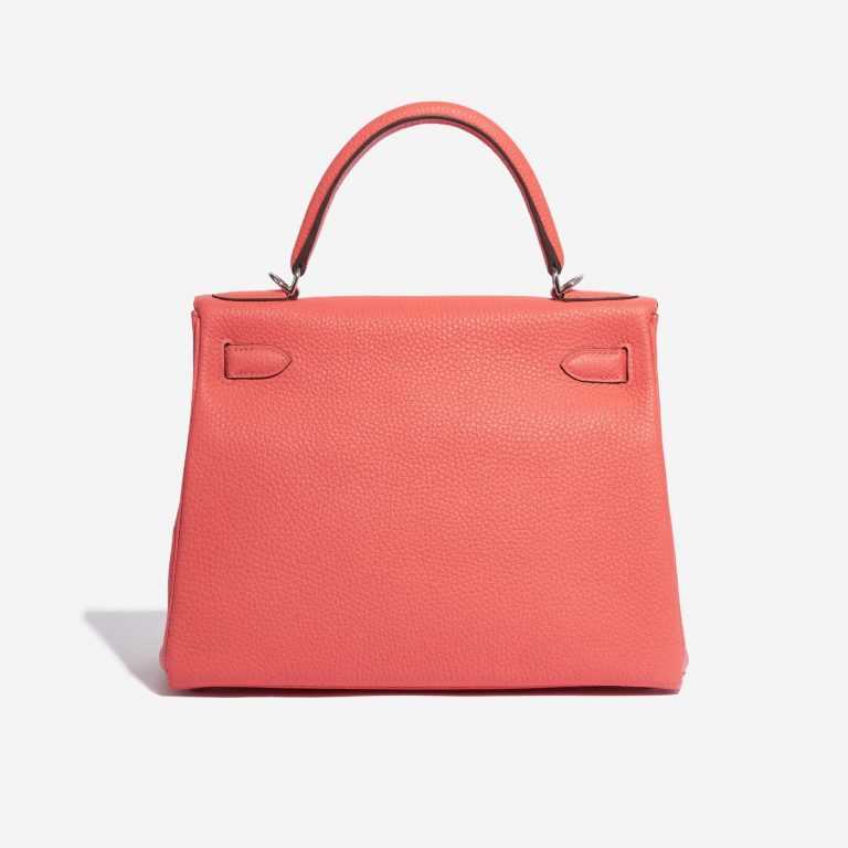 Pre-owned Hermès bag Kelly 28 Clemence Rose Texas Rose Back | Sell your designer bag on Saclab.com