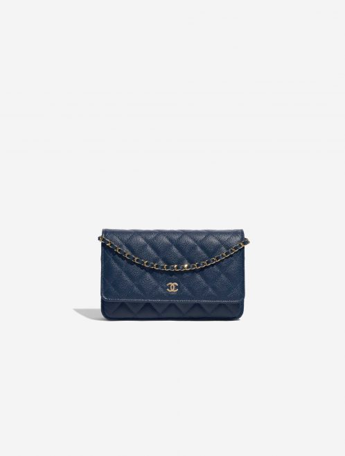 Pre-owned Chanel bag Timeless WOC Caviar Blue Blue Front | Sell your designer bag on Saclab.com
