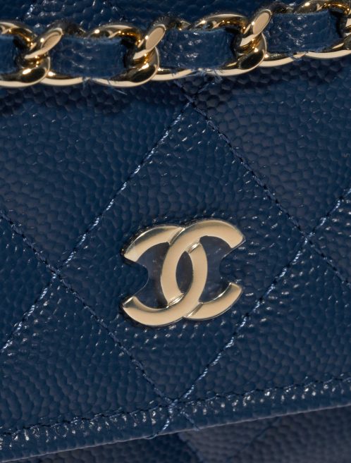 Pre-owned Chanel bag Timeless WOC Caviar Blue Blue Closing System | Sell your designer bag on Saclab.com