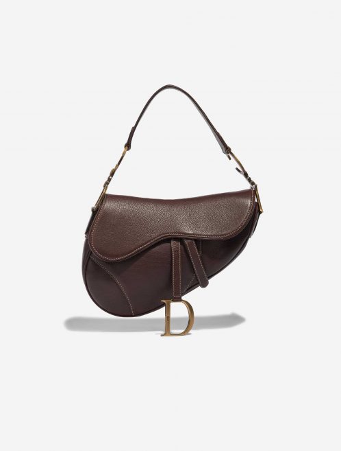 Pre-owned Dior bag Saddle Medium Calf Brown Brown Front | Sell your designer bag on Saclab.com