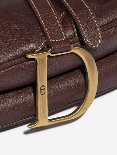 Pre-owned Dior bag Saddle Medium Calf Brown Brown Closing System | Sell your designer bag on Saclab.com