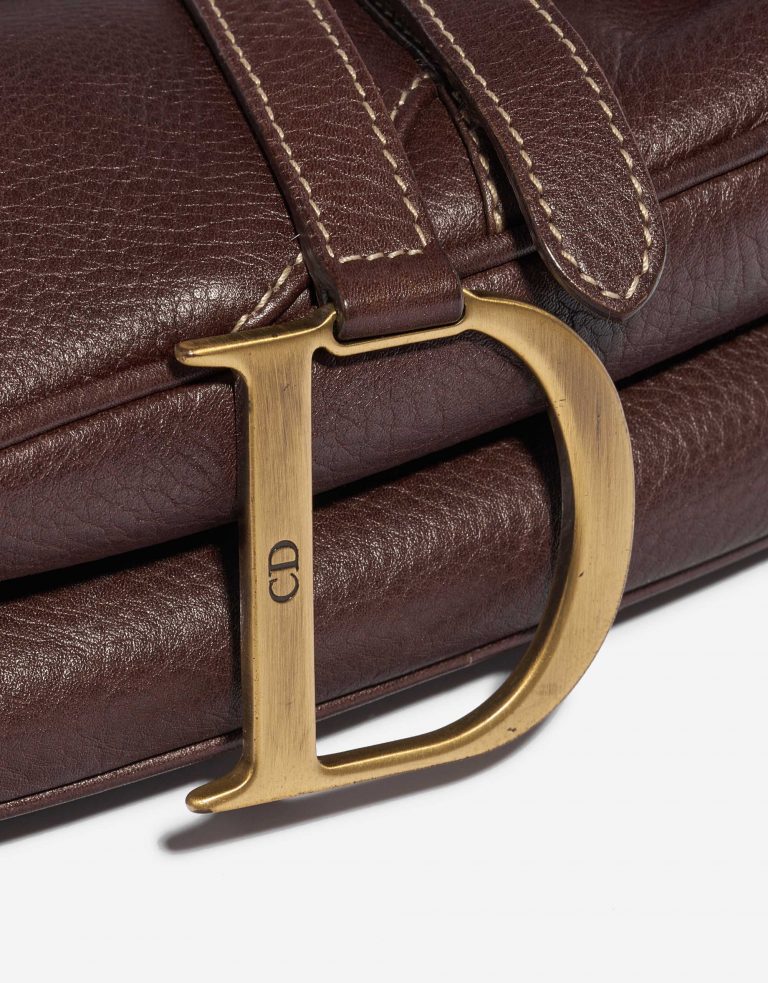 Pre-owned Dior bag Saddle Medium Calf Brown Brown Front | Sell your designer bag on Saclab.com