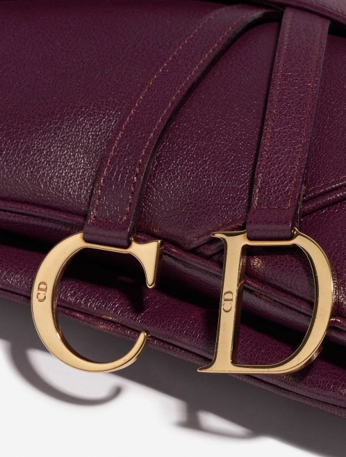 Pre-owned Dior bag Double Saddle Calf Purple Violet Closing System | Sell your designer bag on Saclab.com