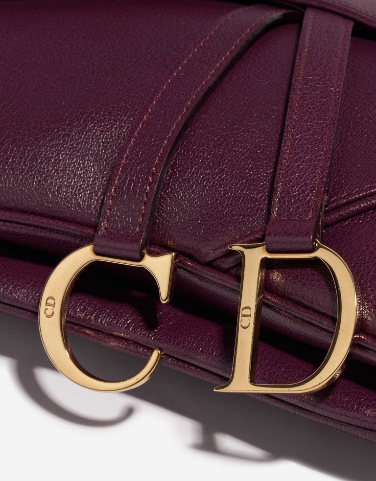 Pre-owned Dior bag Double Saddle Calf Purple Violet Front | Sell your designer bag on Saclab.com