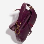 Pre-owned Dior bag Double Saddle Calf Purple Violet Inside | Sell your designer bag on Saclab.com