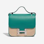 Pre-owned Hermès bag Constance 24 Evercolor Vert Verone Green Front Velt | Sell your designer bag on Saclab.com