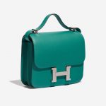 Pre-owned Hermès bag Constance 24 Evercolor Vert Verone Green Side Front | Sell your designer bag on Saclab.com