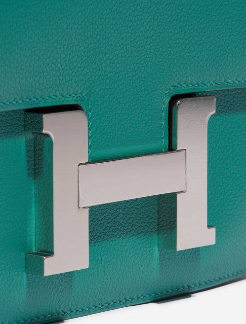 Pre-owned Hermès bag Constance 24 Evercolor Vert Verone Green Closing System | Sell your designer bag on Saclab.com