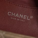 Pre-owned Chanel bag Mademoiselle Medium Calf Khaki Green Logo | Sell your designer bag on Saclab.com