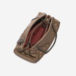 Pre-owned Chanel bag Mademoiselle Medium Calf Khaki Green Inside | Sell your designer bag on Saclab.com