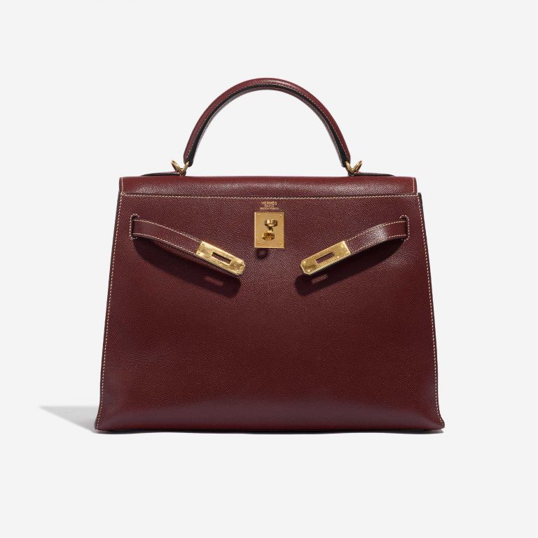 Pre-owned Hermès bag Kelly 32 Epsom Rouge Imperial Red Front Open | Sell your designer bag on Saclab.com