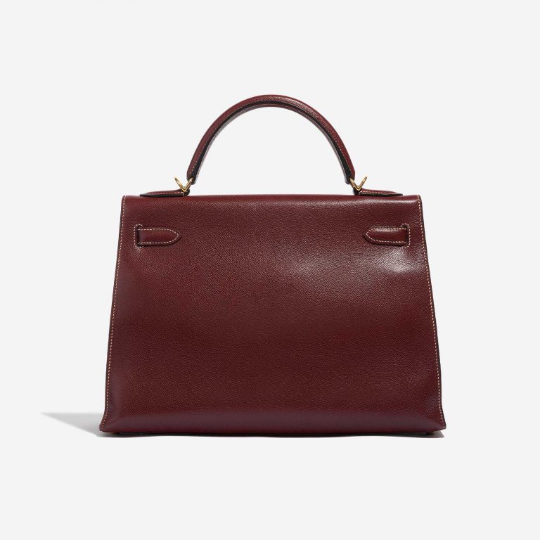 Pre-owned Hermès bag Kelly 32 Epsom Rouge Imperial Red Back | Sell your designer bag on Saclab.com