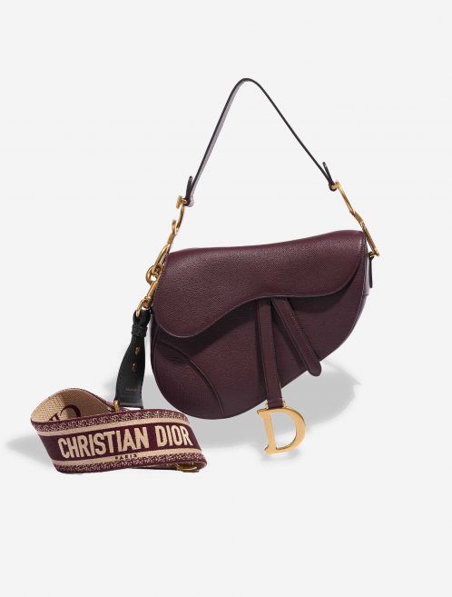 Gebrauchte Dior Tasche Saddle Medium Kalbsleder Bordeaux Rot Front | Verkaufen Sie Ihre Designer-Tasche auf Saclab.com