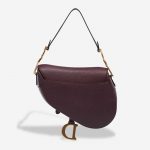Pre-owned Dior bag Saddle Medium Calf Bordeaux Red Back | Sell your designer bag on Saclab.com