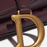 Pre-owned Dior bag Saddle Medium Calf Bordeaux Red Closing System | Sell your designer bag on Saclab.com